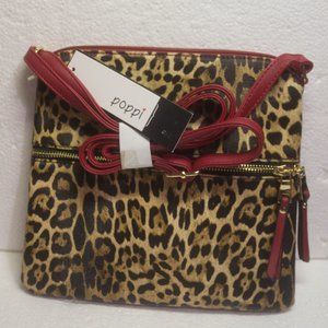 Poppi Vegan Approved Leopard Print Bag New With Tags
